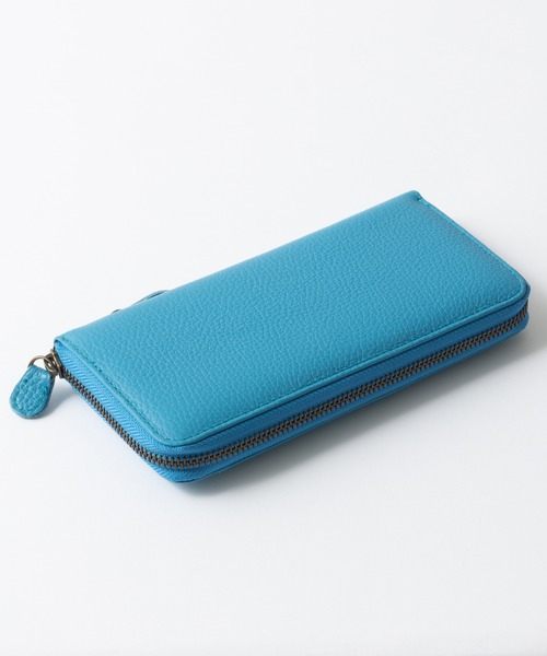 Maturi JAPAN 財布 イタリアンレザー パステル ラウンドファスナー 長  