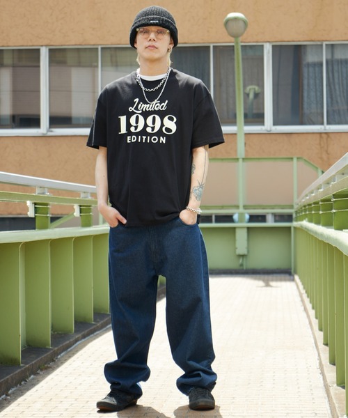 NO NEED tシャツ 1998レトロデザイン ビッグシルエット カラーT