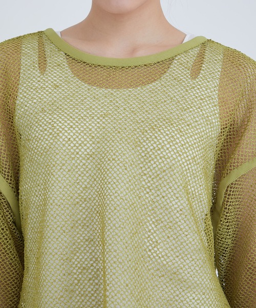 tシャツ 「STUDIOUS/ステュディオス」オーバーサイズ2WAYメッシュプルオーバー レディース STUDIOUS tシャツ 「STUDIOUS/ステュディオス」オーバーサイズ