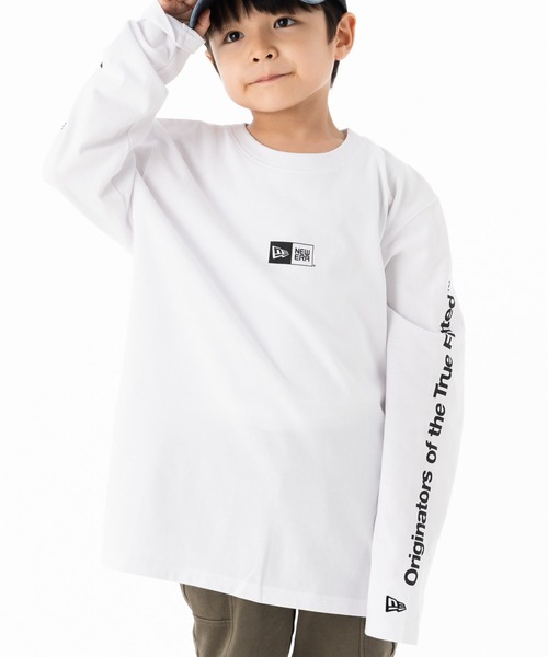 NEW ERA（ニューエラ） tシャツ ニューエラキッズ 長袖Tシャツ 袖ロゴ
