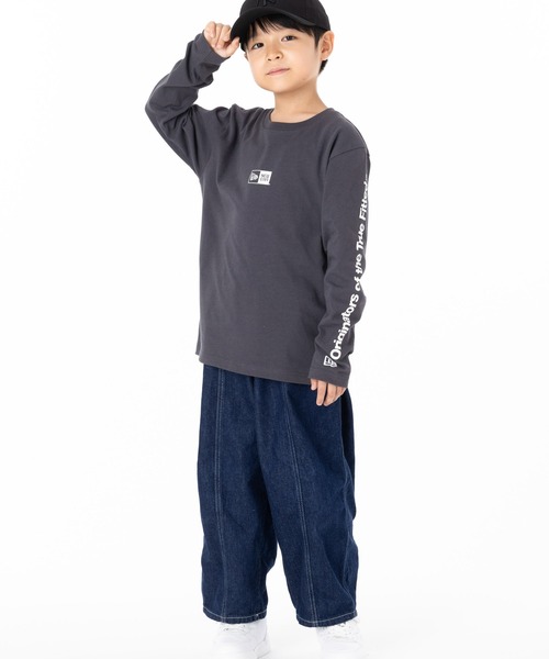 NEW ERA（ニューエラ） tシャツ ニューエラキッズ 長袖Tシャツ 袖ロゴ