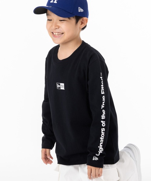 NEW ERA（ニューエラ） tシャツ ニューエラキッズ 長袖Tシャツ 袖ロゴ