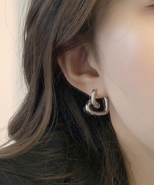 ALMO ピアス ハートカールデザインピアス/ペア(RO) メンズ レディース