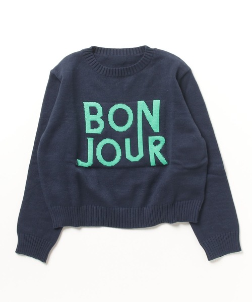 ニット セーター BONJOURジャガードニットプルオーバー レディース