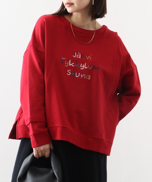 トレーナー スウェット EMAGO 北欧ロゴ刺繍プルオーバー レディース Emago トレーナー スウェット EMAGO 北欧ロゴ刺繍プルオーバー