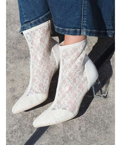 EVRIS（エヴリス） ブーツ スパンコールスキンショートブーツ