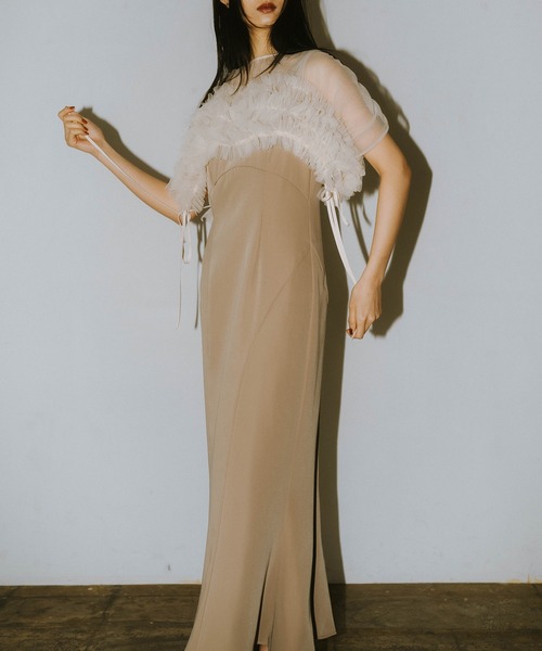 ANDRESD】ドレスvolume soft tulle dress