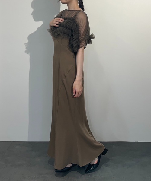 アンドレスドvolume soft tulle dress