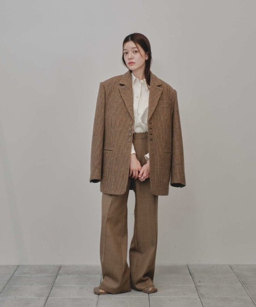 TODAYFUL ジャケット テーラードジャケット Wool100% Check Jacket