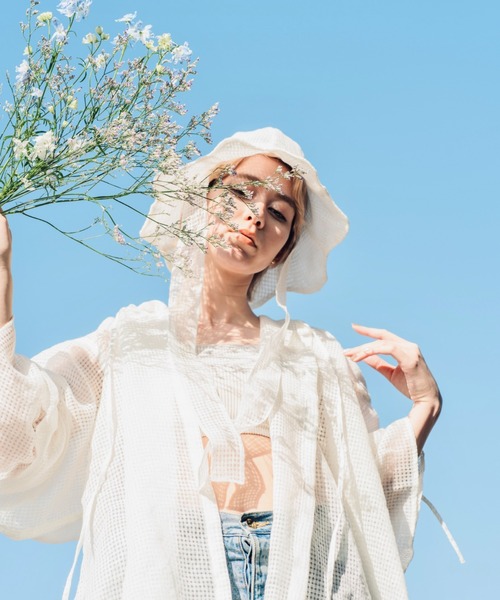 ✨misa harada✨ブラックリボン　チュールハット定価67100円が何と！ ORIENT MILLINERY 帽子 ハット couverture「クベルチュール」ギンガム