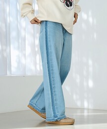 専用UNDERCOVER アンダーカバー　サイドライン　カットオフ　デニムパンツ スタイルアップ叶う】サイドラインカットオフバギーデニムパンツ