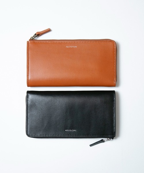ファクトタム FACTOTUM Pコート キャメル 44 FACTOTUM 財布 「FACTOTUM」 Side ZIP Long Wallet メンズ