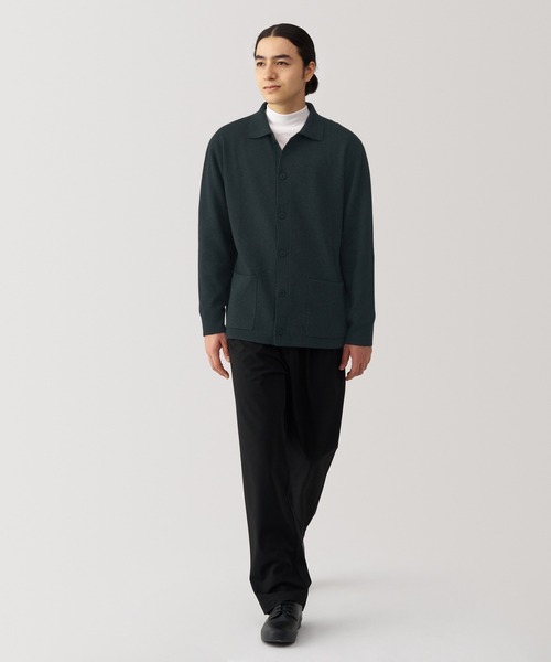 無印良品（MUJI） カーディガン 紳士 洗えるミラノリブ編みシャツ