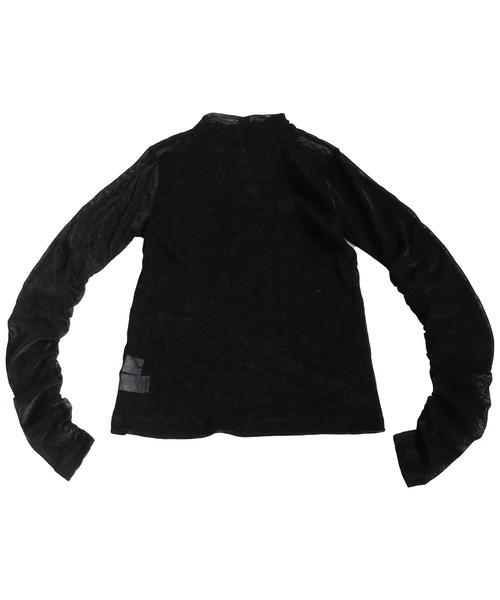 OWNth tシャツ ベルベットシアーギャザートップス レディース