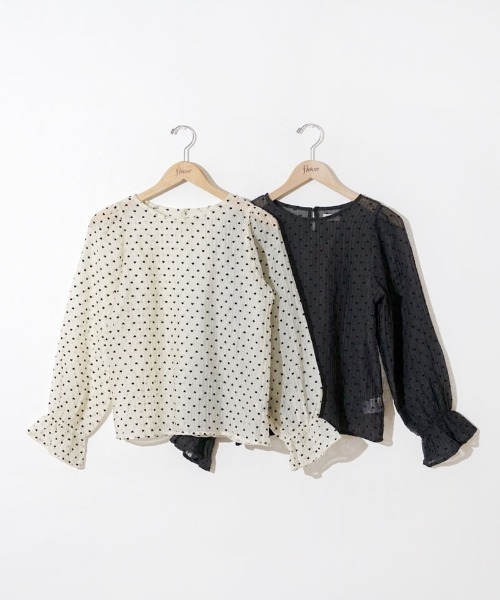 ブラウス シャツ ハートバルーンブラウス レディース flower（ファッション） ブラウス シャツ ハートバルーン