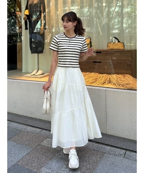 ★新品★タグ付★herlipto♡Trois Logo Ribbed Tee★M Her lip to tシャツ Trois Logo Ribbed Tee レディース