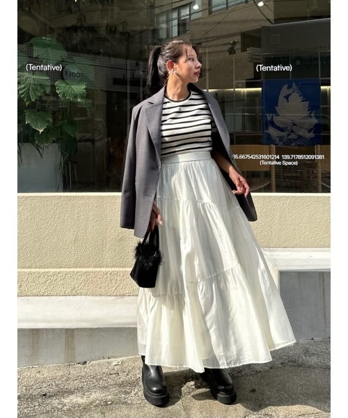 ハーリップトゥ　トロアロゴ　Tシャツ Trois Logo Ribbed Tee