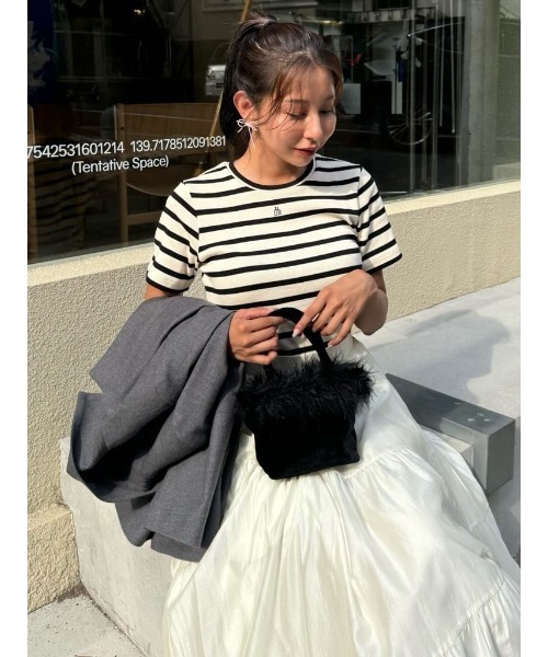 Her lip to tシャツ Trois Logo Ribbed Tee レディース