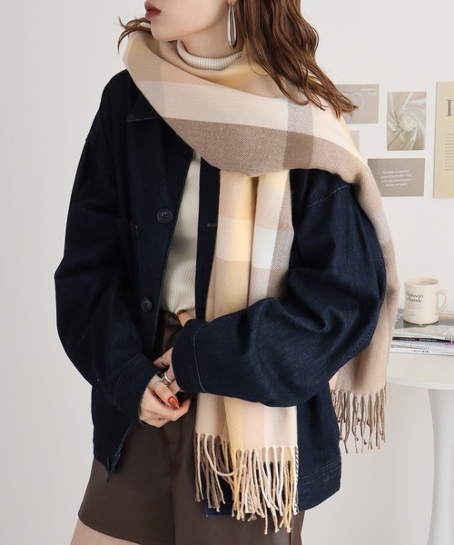 【専用】danielagregis ウール 大判ストール マドラスチェク シルク/ウール マドラスチェックスカーフ | COOVA ONLINE SHOP