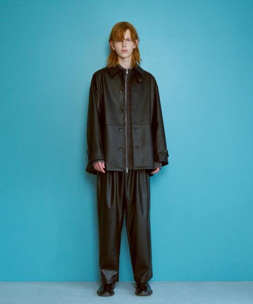 THE STANDARD カバーオール THE STANDARD/シンセティックレザーカー