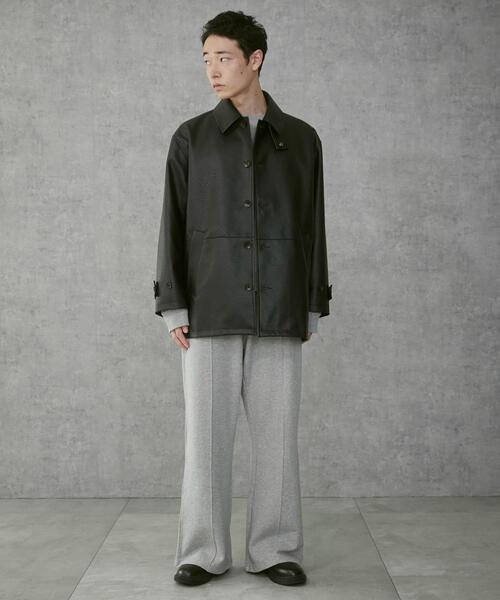 THE STANDARD カバーオール THE STANDARD/シンセティックレザーカー