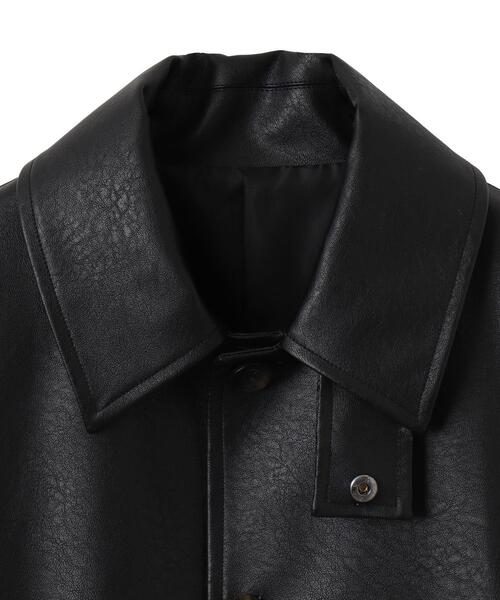 THE STANDARD カバーオール THE STANDARD/シンセティックレザーカー