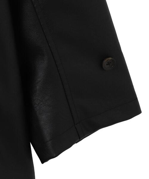 THE STANDARD カバーオール THE STANDARD/シンセティックレザーカー