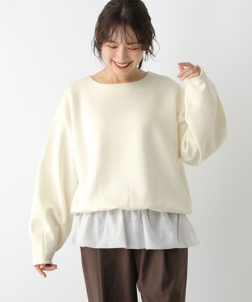 裾フリルトップス レディース Fit more ブラウス シャツ 裾フリルフレアトップス「ZOZO限定