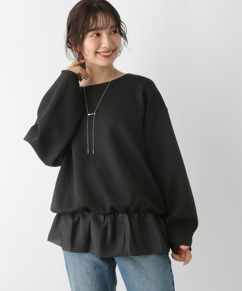 裾フリルトップス レディース c7236_750.jpg
