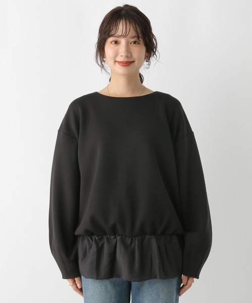 tシャツ 裾フリルシアートップス レディース 楽天市場】裾フリル（素材（生地・毛糸）綿・コットン）（T