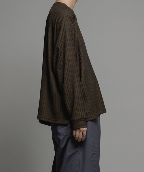 Casper John tシャツ Over dye rattling long T-shirts/オーバー