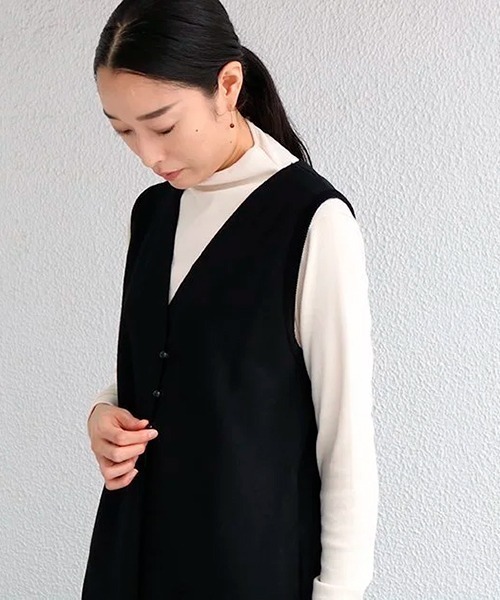 D ワンピース ウールフラノノースリーブワンピース : ZOZOTOWN Yahoo