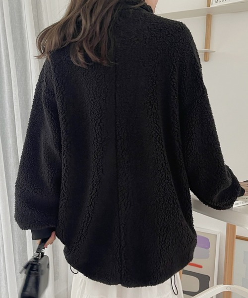 TREOVER ブルゾン アウター スタンドカラーモンスターボアジャケット