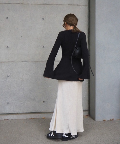 ニット セーター side slit ribknit pullover /アシンメトリースリット