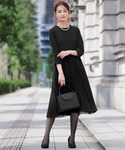 喪服 ワンピース 「喪服・礼服」コンビプリーツ...の詳細画像1