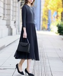 喪服 ワンピース 「喪服・礼服」コンビプリーツ...の詳細画像3