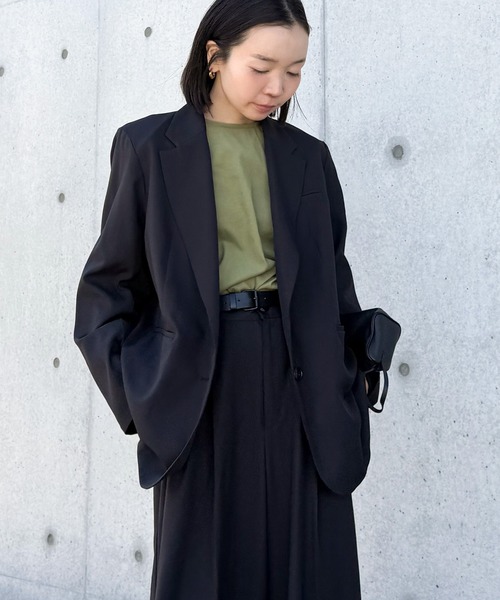 SEAオーバーサイズ テーラードジャケット 黒 ジャケット テーラードジャケット オーバーサイズテーラードジャケット