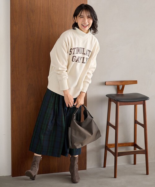 ANY（エニィ） スカート 「洗濯機可/ウエストゴム」ビックチェック