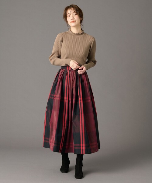 ANY（エニィ） スカート 「洗濯機可/ウエストゴム」ビックチェック