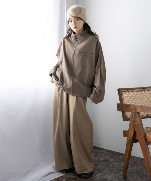 極美品 ウィンドアーマー ラムレザージャケット スタンドカラーブルゾン グレー系 極美品 ウィンドアーマー ラムレザージャケット スタンドカラー