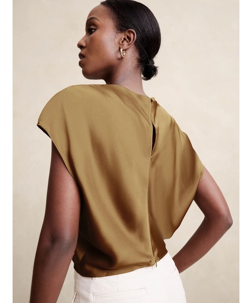 [BANANA REPUBLIC FACTORY STORE] безрукавка блуза X-SMALL Brown женский 