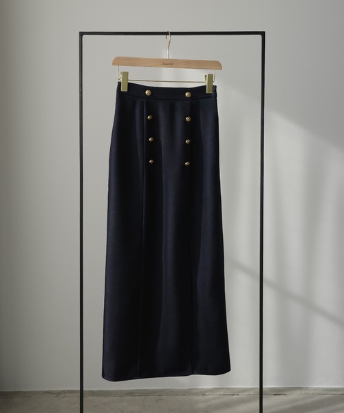 定価 74000円 ゴールデングース 金ボタン ペンシル スカート 紺 38 定価 74000円 ゴールデングース 金ボタン ペンシル スカート 紺