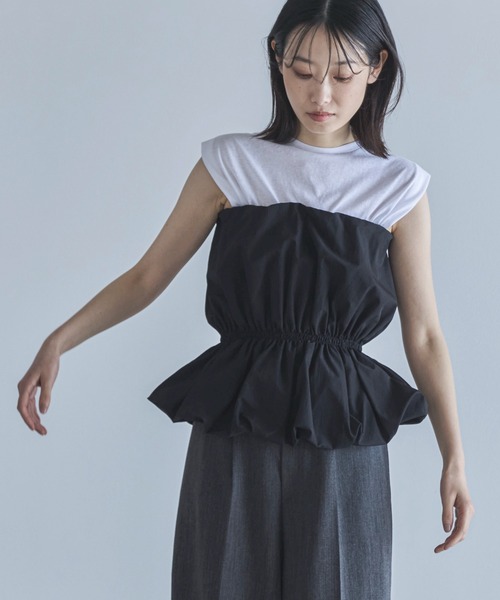 ブラウス シャツ バルーンビスチェ レディース NATURAL BEAUTY BASIC ブラウス シャツ 「Oggi掲載」バルーン
