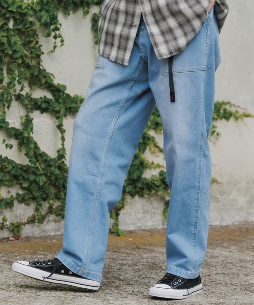 GRAMICCI ライトブルーデニムパンツ L セール】DENIM LOOSE TAPERD PANT デニムルーズテーパードパンツ