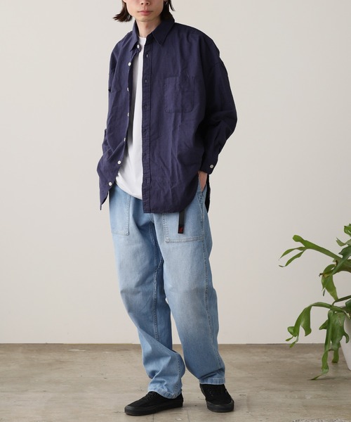 GRAMICCI ライトブルーデニムパンツ L セール】DENIM LOOSE TAPERD PANT デニムルーズテーパードパンツ