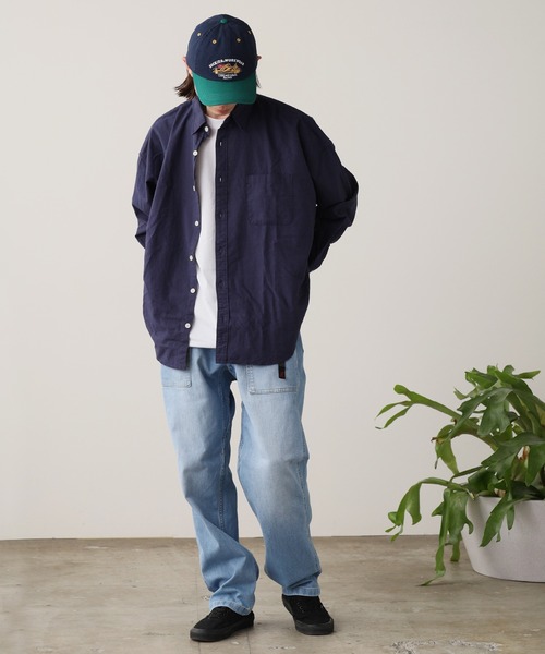 グラミチ　ダークブルー ストレートデニムパンツ GRAMICCI グラミチ Gramicci デニムルーズテーパードパンツ