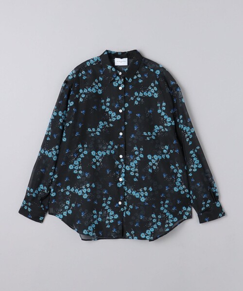 極美品　UNITED ARROWS オーガンジープリントシャツ　24ss 36 極美品 UNITED ARROWS オーガンジープリントシャツ 24ss 36
