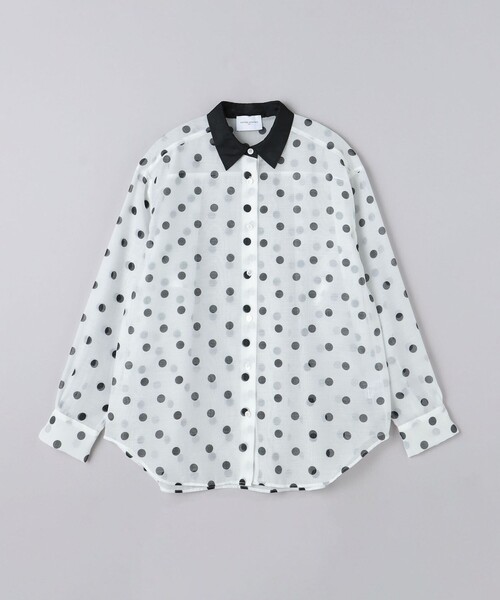 極美品　UNITED ARROWS オーガンジープリントシャツ　24ss 36 極美品 UNITED ARROWS オーガンジープリントシャツ 24ss 36
