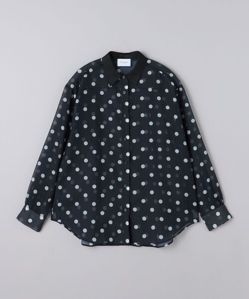 極美品　UNITED ARROWS オーガンジープリントシャツ　24ss 36 極美品 UNITED ARROWS オーガンジープリントシャツ 24ss 36