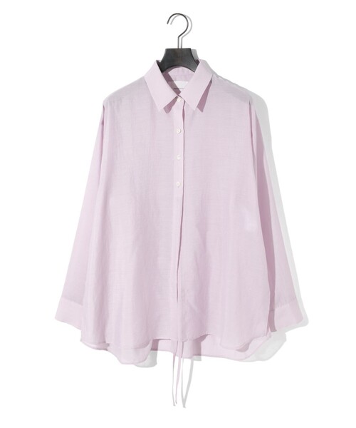 ブラウス シャツ MIDIUMISOLID for Ladies ドローストリングシャツ レディース